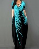 Palm Leaf Print Side Pocket Maxi Dress