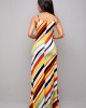 Rainbow Stripe Spaghetti Strap Maxi Dress