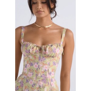 PRINT BUSTIER SUNDRESS