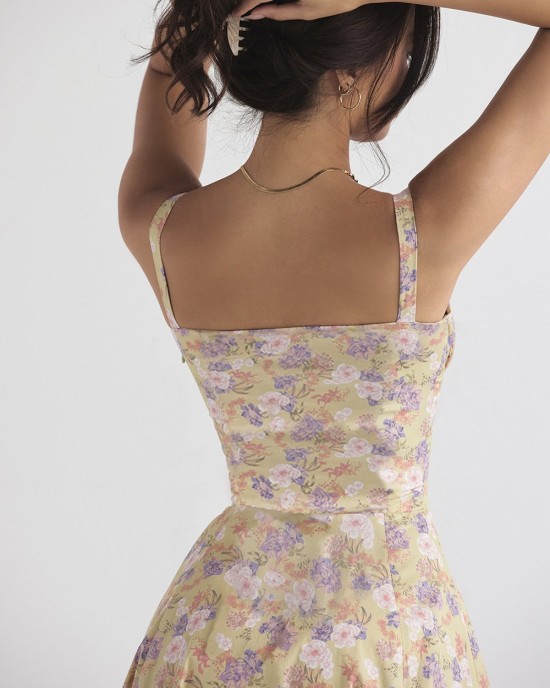 PRINT BUSTIER SUNDRESS