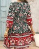 Red Stringy Selvedge Floral Print Dress