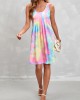 Sleeveless Pleated Design Dress