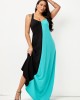 Spaghetti Strap Color Block Maxi Dress