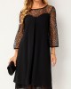 Lace Stitching Sequin Dress