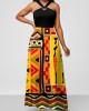 African Tribal Print Multi Color Dress