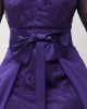 3/4 Sleeve Purple Multiway Lace Patchwork Dress