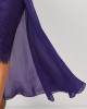 3/4 Sleeve Purple Multiway Lace Patchwork Dress