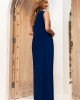 Square Collar Feathers Sleeveless Maxi Dress