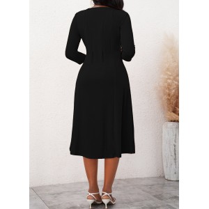 3/4 Sleeve Round Neck Dress