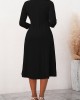 3/4 Sleeve Round Neck Dress