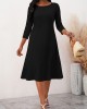 3/4 Sleeve Round Neck Dress