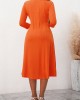 3/4 Sleeve Round Neck Dress