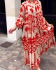 Fashion Casual V-Neck Long Sleeve Print Dress