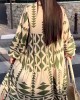 Fashion Casual V-Neck Long Sleeve Print Dress