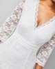 3/4 Sleeve Lace V Neck Dress