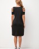 Pocket Ladder Cutout Quarter Zip Dress