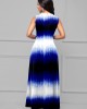 Sleeveless Ombre Round Neck Maxi Dress