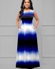 Sleeveless Ombre Round Neck Maxi Dress