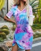 Tie Dye Print Twist Hem Dress