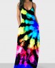 Multicolor Tie Dye Print Maxi Dress