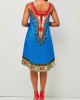 Wide Strap Tribal Print Round Neck Dress