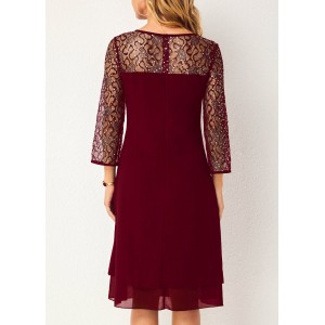 Lace Stitching Sequin Dress