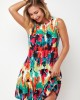 Printed Round Neck A Line Dress