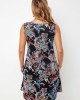 Printed Round Neck A Line Dress