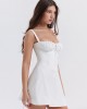 European and American Style Sweet Slim Basic Suspender Dress for Women