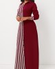 Striped Pocket H Shape Maxi Dress