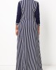 Striped Pocket H Shape Maxi Dress