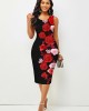 Polka Dot Sleeveless Round Neck Bodycon Dress