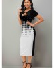 Short Sleeve Polka Dot Ombre Dress