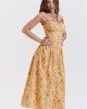 BUTTER PRINT MIDI SUNDRESS