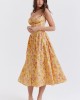 BUTTER PRINT MIDI SUNDRESS