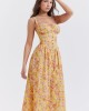 BUTTER PRINT MIDI SUNDRESS