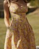 BUTTER PRINT MIDI SUNDRESS