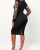 Knee Length Leopard Bodycon Dress