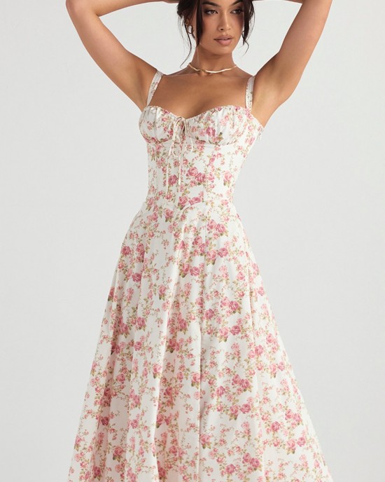 CARMEN PRINT BUSTIER SUNDRESS