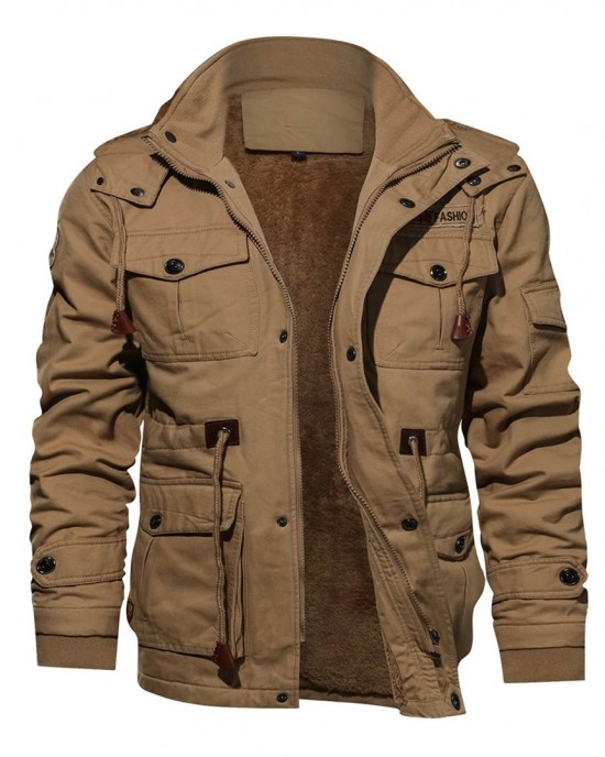 Men's Casual Winter Cotton Military Jacket New