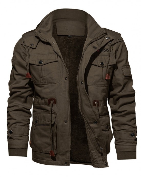 Men's Casual Winter Cotton Military Jacket New