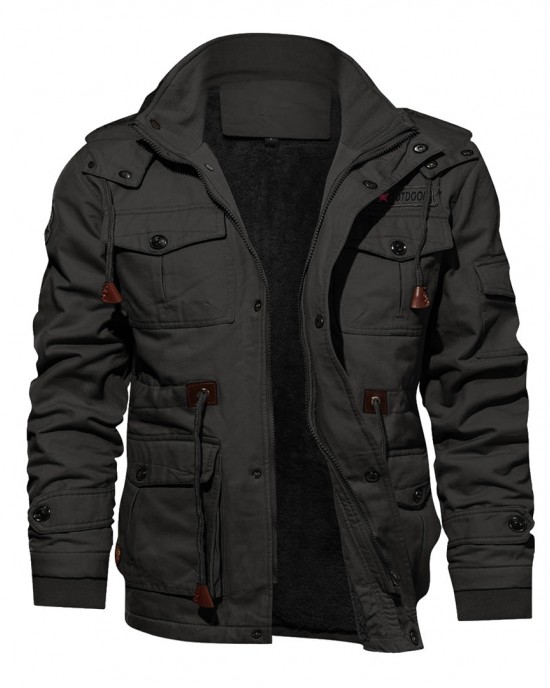 Men's Casual Winter Cotton Military Jacket New