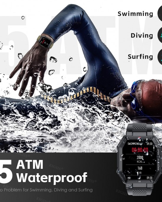 NEKTOM Waterproof Heart Rate Sport Swimming Smart Watch KE1