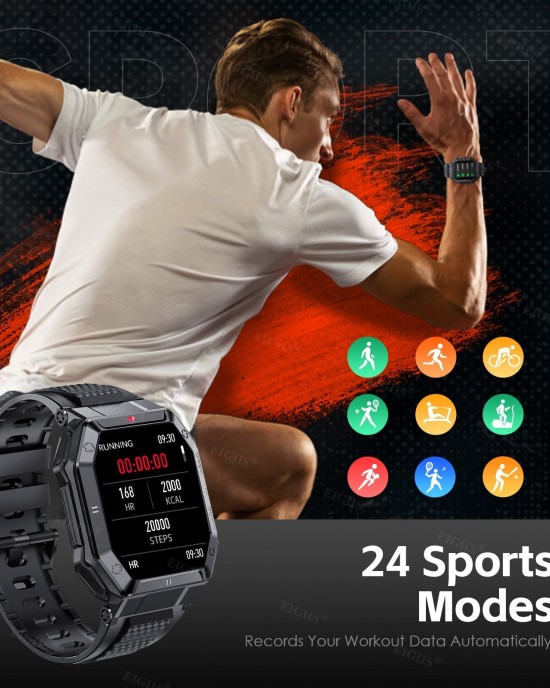 NEKTOM Waterproof Heart Rate Sport Swimming Smart Watch KE1