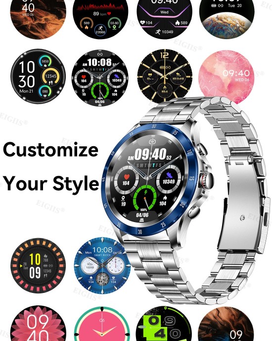 NEKTOM Bluetooth Call Smart Watch Waterproof Heart Rate Blood Oxygen NX1