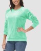 Women's Sweatshirt Crewneck Pullover Casual Long Sleeve Shirts Fleece Warm Velour Sweatshirts