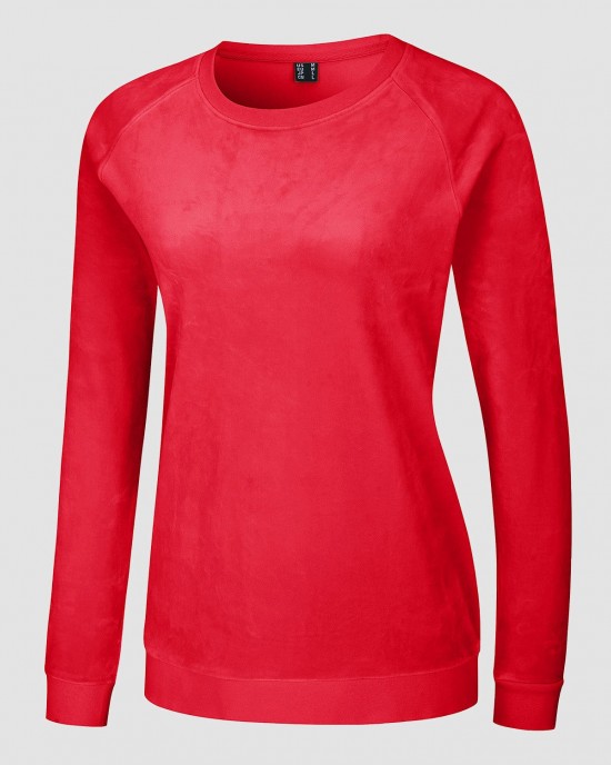 Women's Sweatshirt Crewneck Pullover Casual Long Sleeve Shirts Fleece Warm Velour Sweatshirts