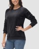 Women's Sweatshirt Crewneck Pullover Casual Long Sleeve Shirts Fleece Warm Velour Sweatshirts