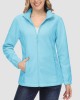 Women's Fleece Jacket Soft Full Zip Warm Long Sleeve with 2 Zipper Pockets Winter Jackets