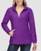 Women's Fleece Jacket Soft Full Zip Warm Long Sleeve with 2 Zipper Pockets Winter Jackets